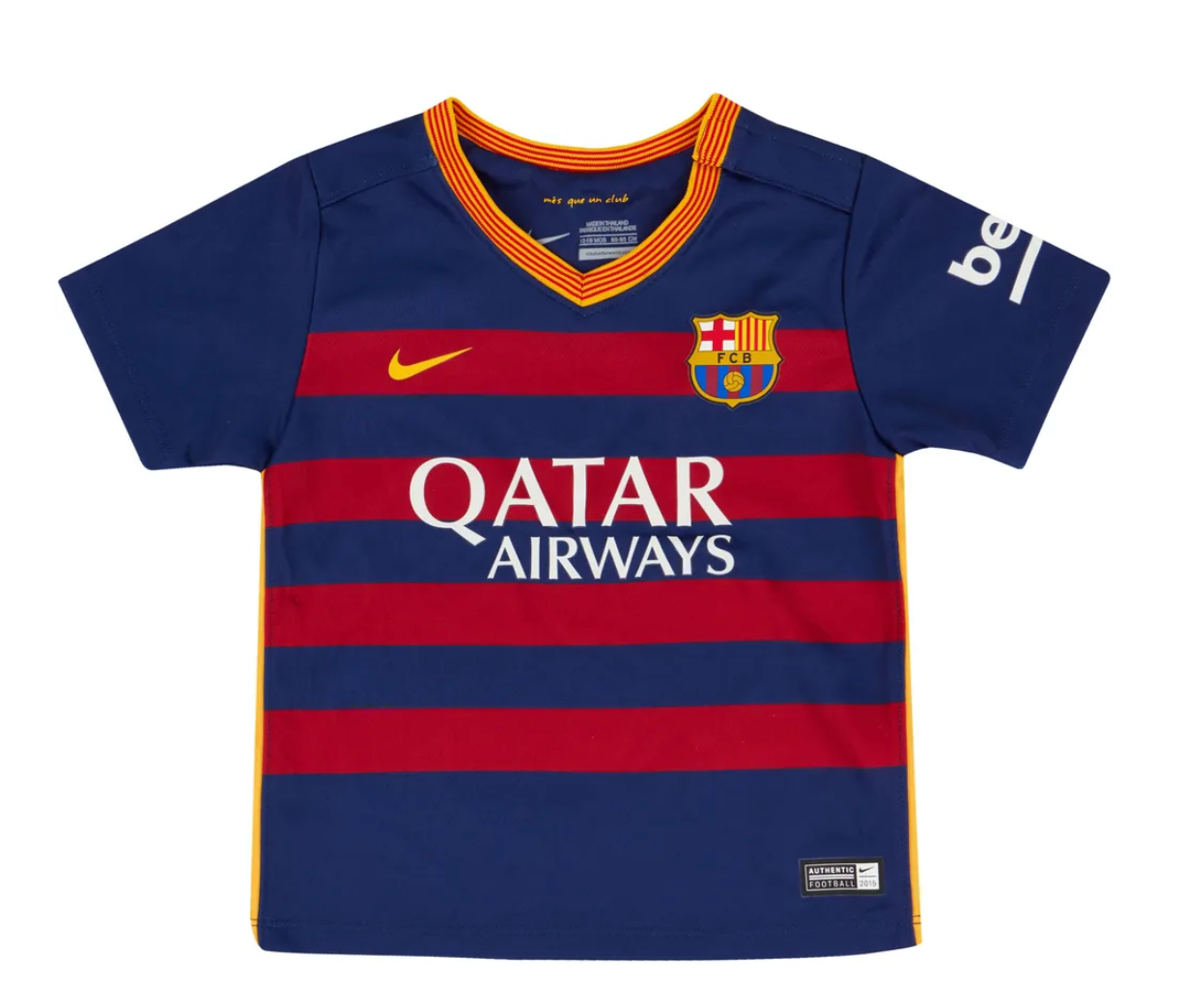 Nike Toddler Barcelona Full Football Kit / Home Blue Red / 2015-16-21 / RRP £40