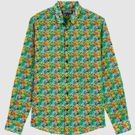 Vilebrequin Light Cotton Shirt / Unisex Caracal / Green / RRP £165