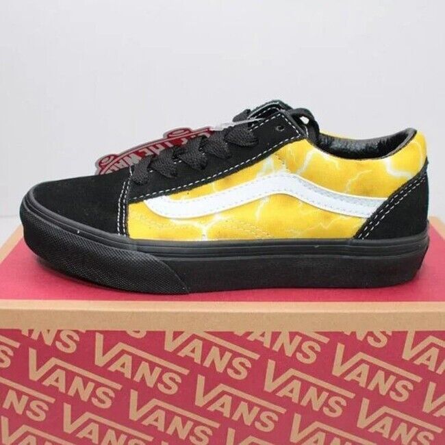 Vans Kids Old Skool Trainers / Glow Lightning Black / RRP £50
