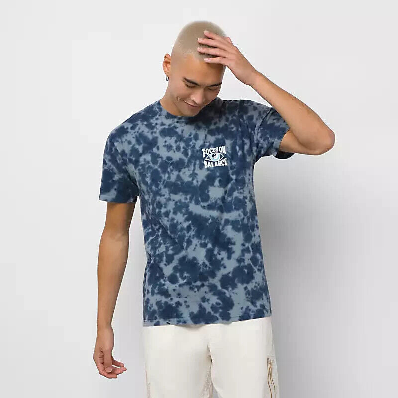 Vans Mens Focus on Balance Tie Dye T-Shirt / Blue / RRP £42