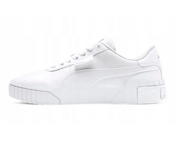 Puma Kids Cali Patent Trainers / Triple White / RRP £50