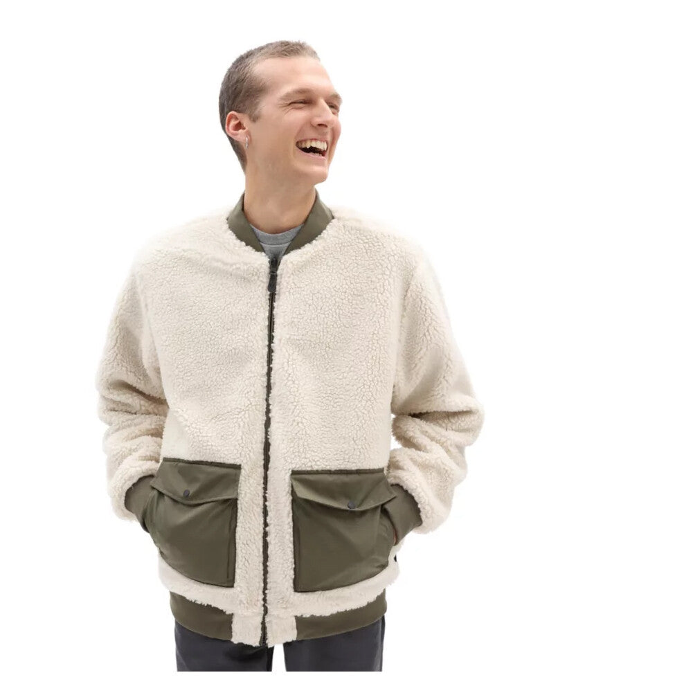 Vans Reversible Hughes Bomber Jacket / Grape Leaf-Oatmeal / Mens / RRP £125