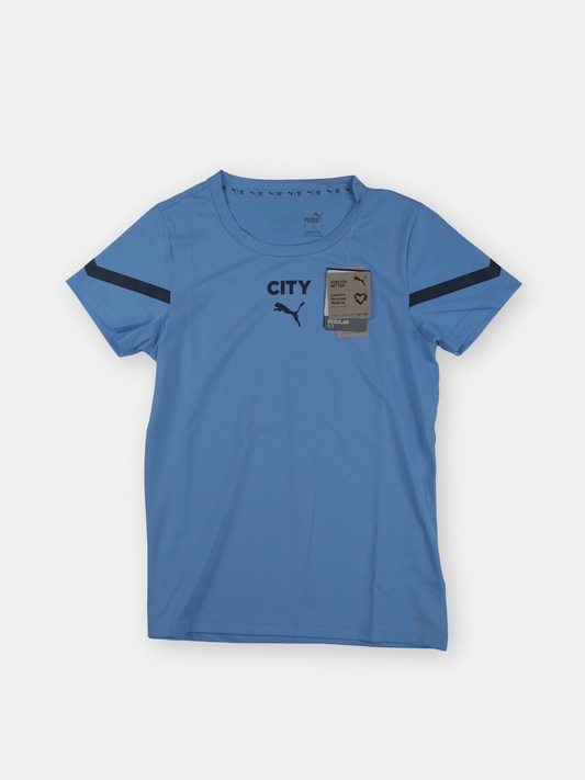Puma Womens 2021-22 Manchester City Pre-Match Football Shirt / Blue / RRP £34.99