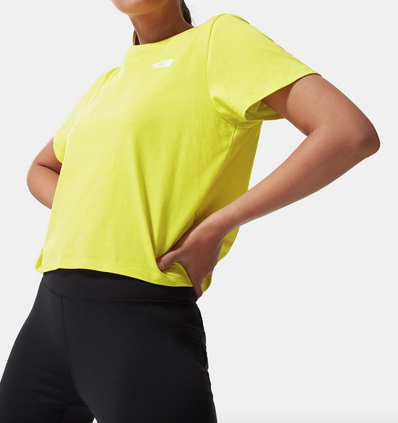 The North Face Womens Foundation Crop Tee / BNWT / Sulphur Spring Green / RRP£27