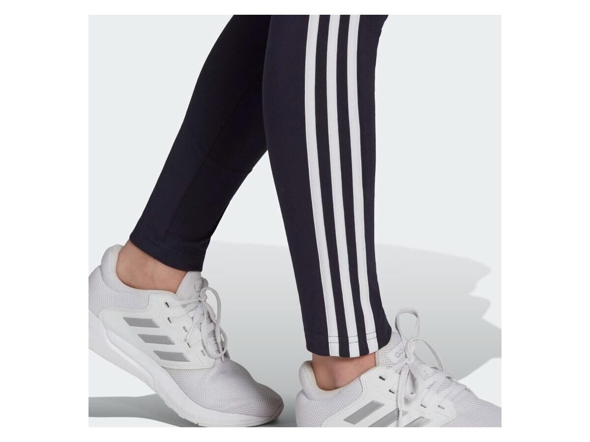 Adidas Womens 3 Stripe Gym Leggings / Navy Blue / RRP £23