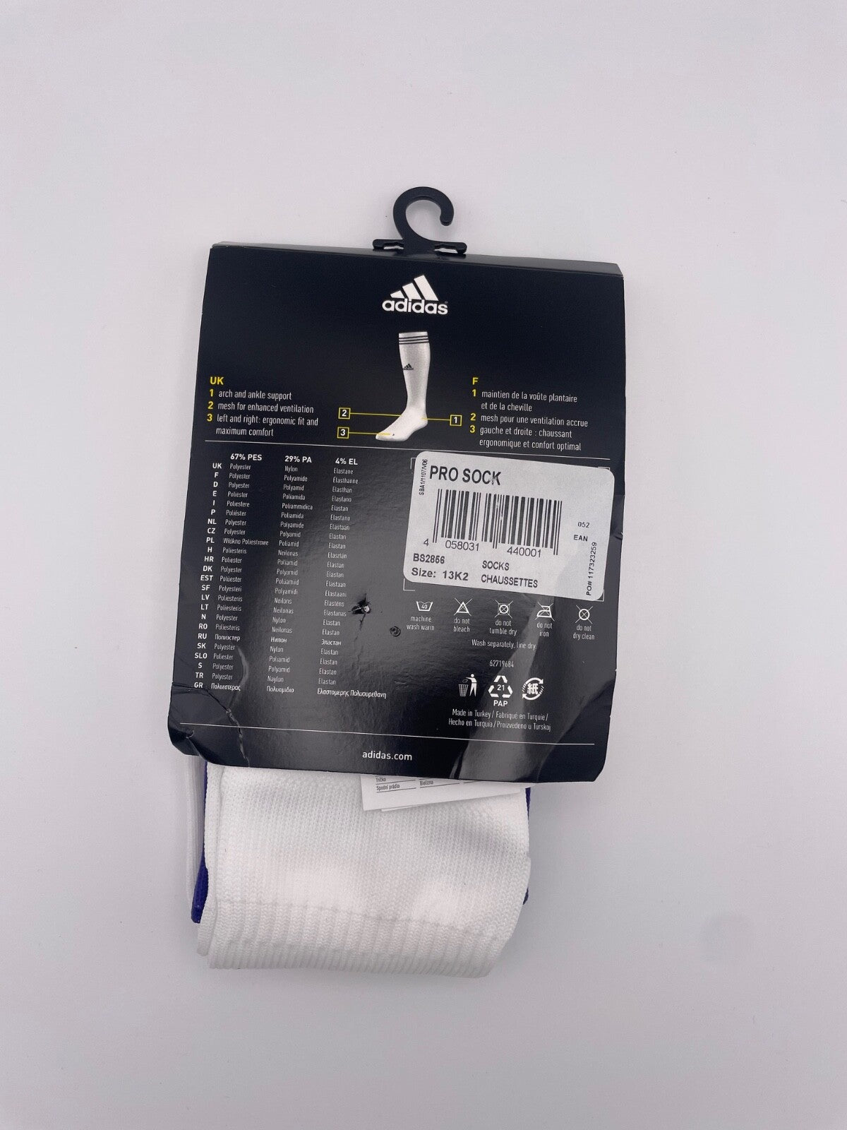 Adidas Kids White Football Socks / BNWT / White / RRP £15