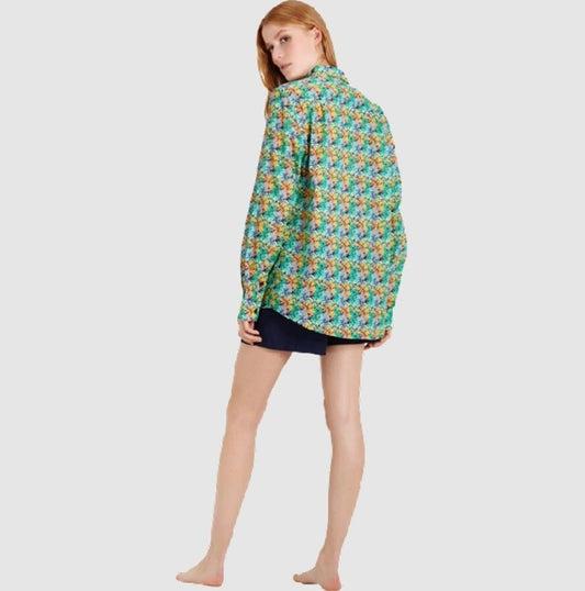 Vilebrequin Light Cotton Shirt / Unisex Caracal / Green / RRP £165