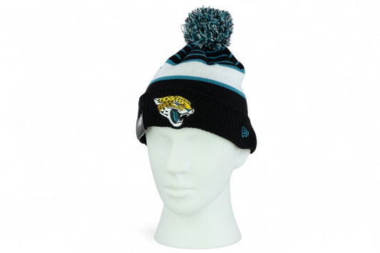 New Era Jacksonville Jaguars Team Knit Stripe Hat / Black Green / RRP £28