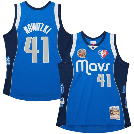 Mitchell & Ness Dirk Nowitzki Dallas Mavericks Hall of Fame Throwback Jersey / R