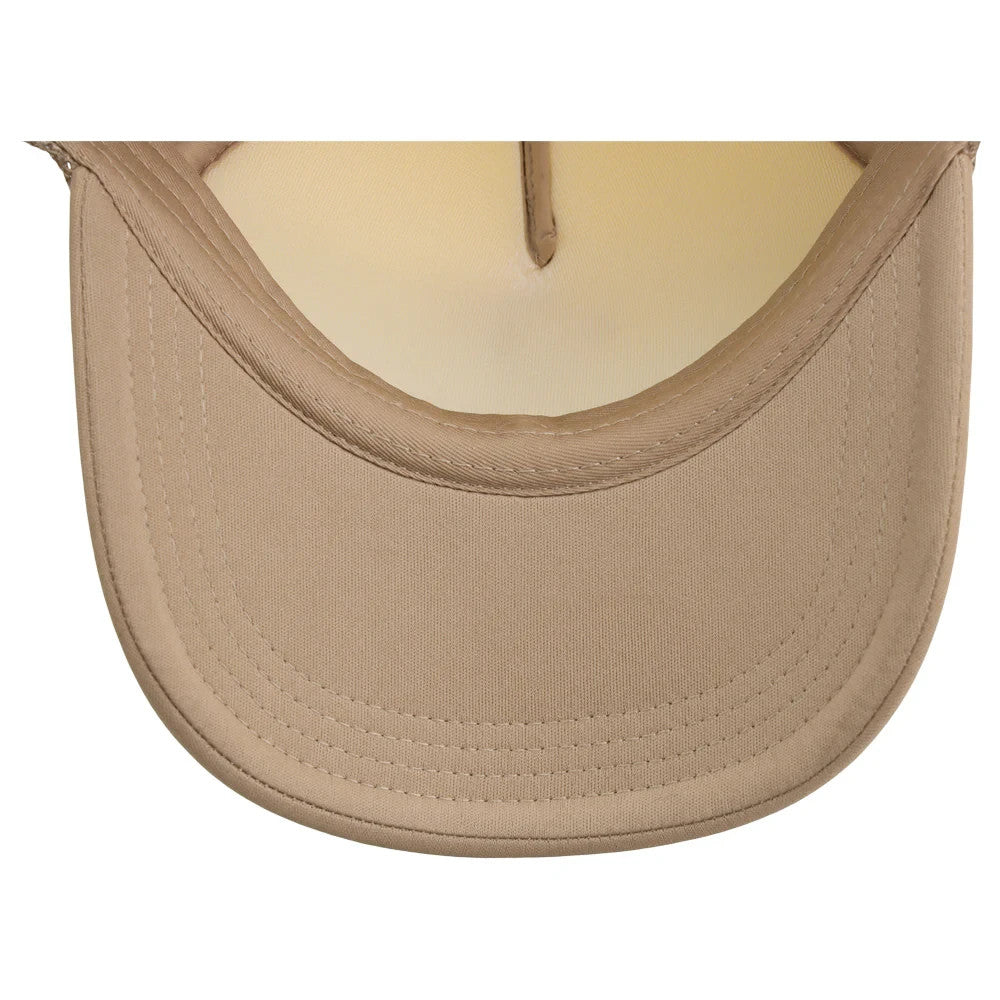 Crowns By Lids White Khaki Foam Trucker Cap / RRP £18