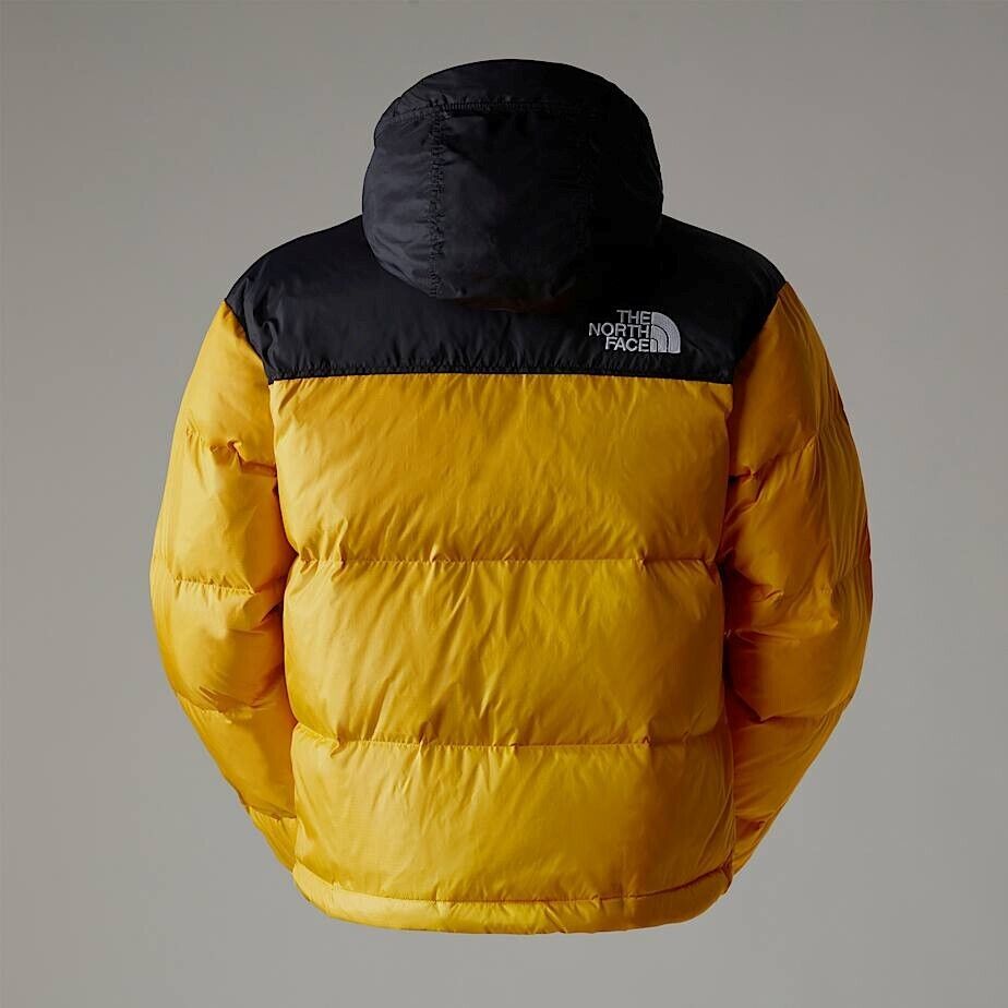 The North Face Mens 1996 Retro Nuptse Puffer Jacket / Black Yellow / RRP £315