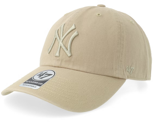 47 Brand New York Yankees NY Relaxed Clean Up Cap / Sandstorm Khaki / RRP £25