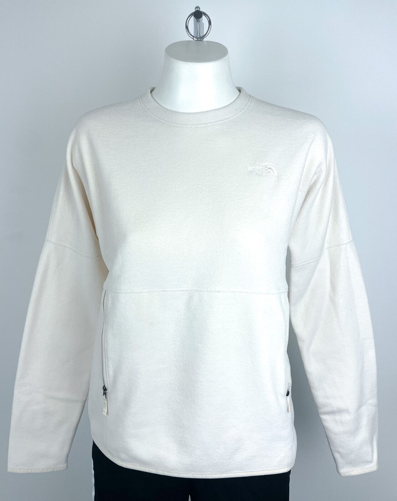 The North Face Women’s TKA Glacier Pullover Crew – Vintage White/Vintage White
