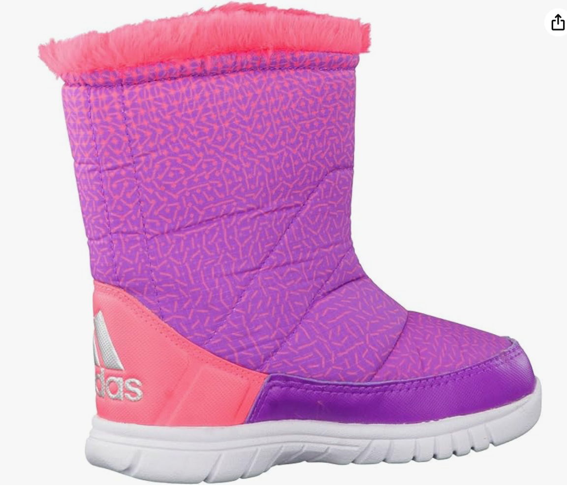 Adidas Infant Kids Lumi Lumi Snow Winter Boot Trainer / Pink White / RRP £45