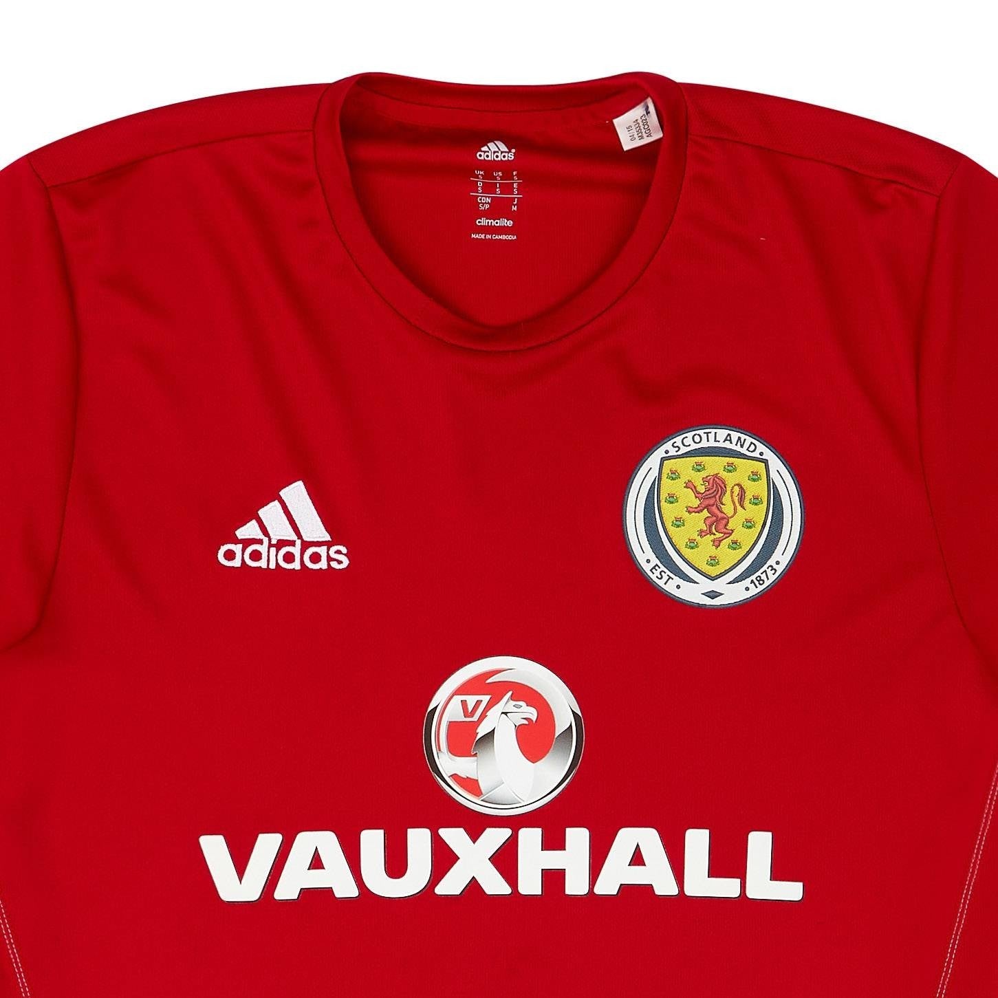 Adidas Mens 2017-18 Scotland Player Issue Training Top / Red / RRP £44.99
