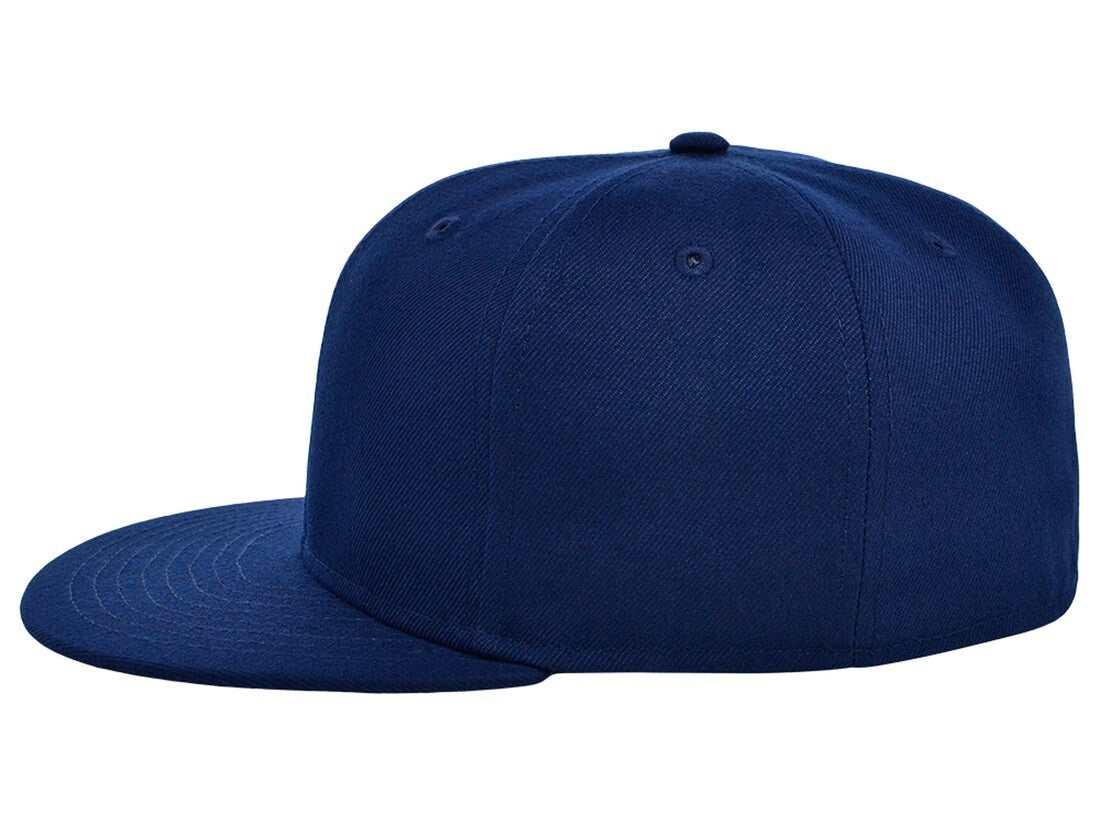Unisex Plain Full Court Fitted Hat / Navy / £22