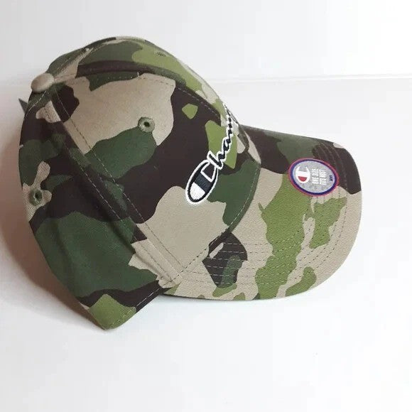 Champion Adult Classic Script Baseball Cap / Camo Black / RRP £24