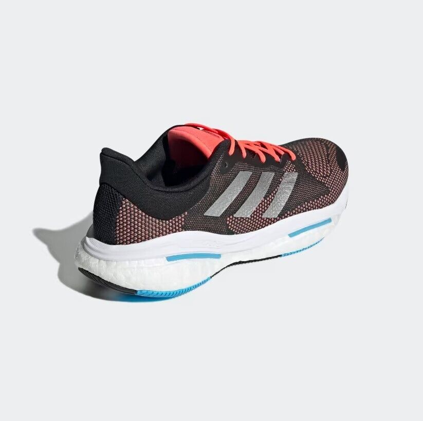 Adidas Mens Solar Glide 5 Trainers / Black Silver Orange / RRP £120