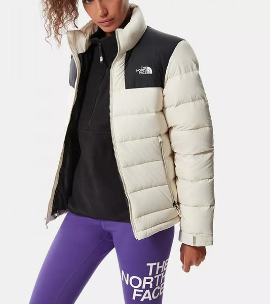 The North Face Womens Massif Puffer Jacket / White Black / RRP £250