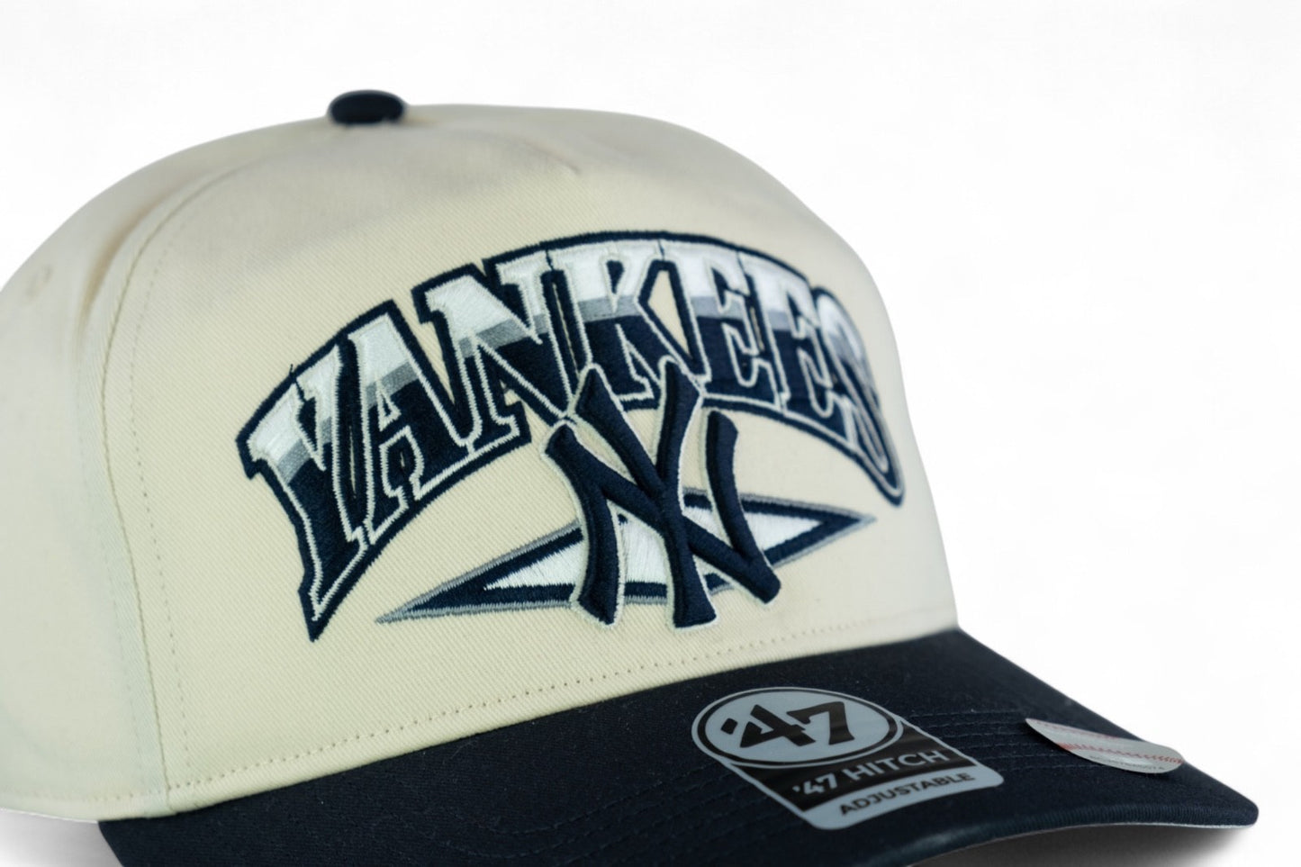 47 Brand New York Yankees MLB Arc Line Hitch Cap / Beige Navy / RRP £25