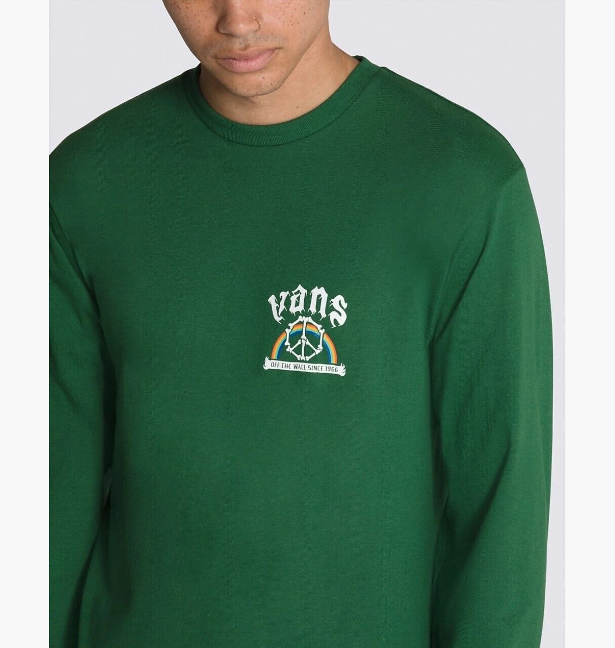 Vans Mens Opposites Unite Long Sleeve T-shirt / Green / RRP £37