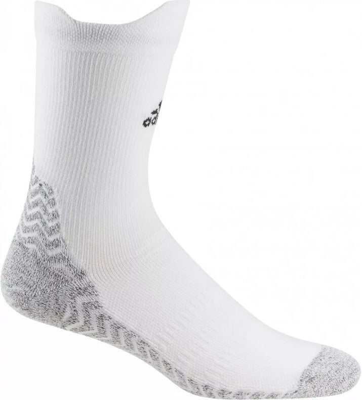 Adidas Mens Football Grip Crew Socks / White Grey / RRP £16