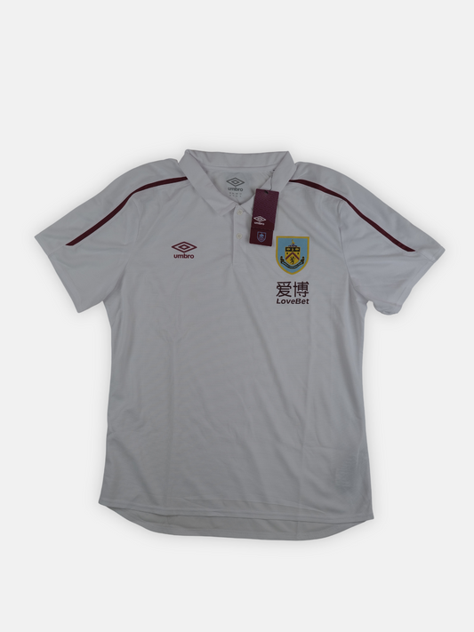 Umbro Mens 2019-20 Burnley Polo Football T-Shirt / White / RRP £29.99