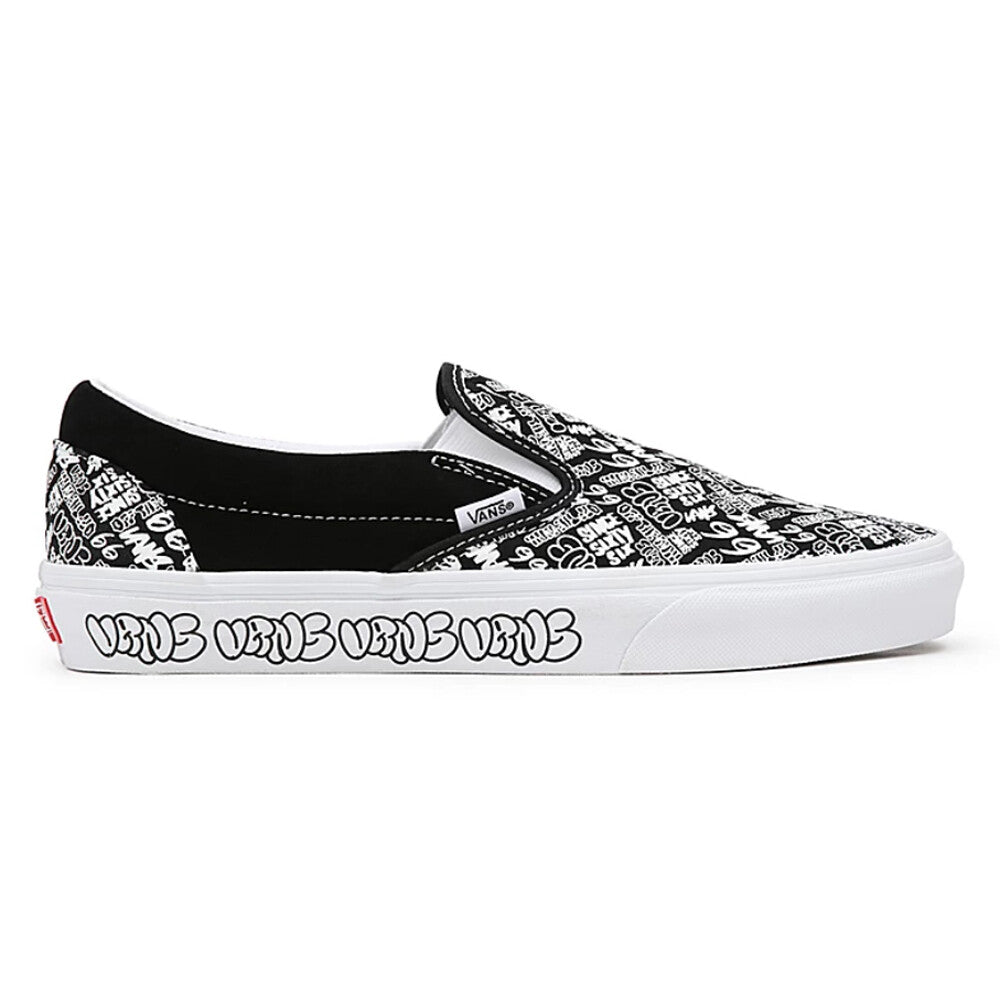 Vans Classic Graphic Slip-On Trainers / Black White / Unisex / RRP £60