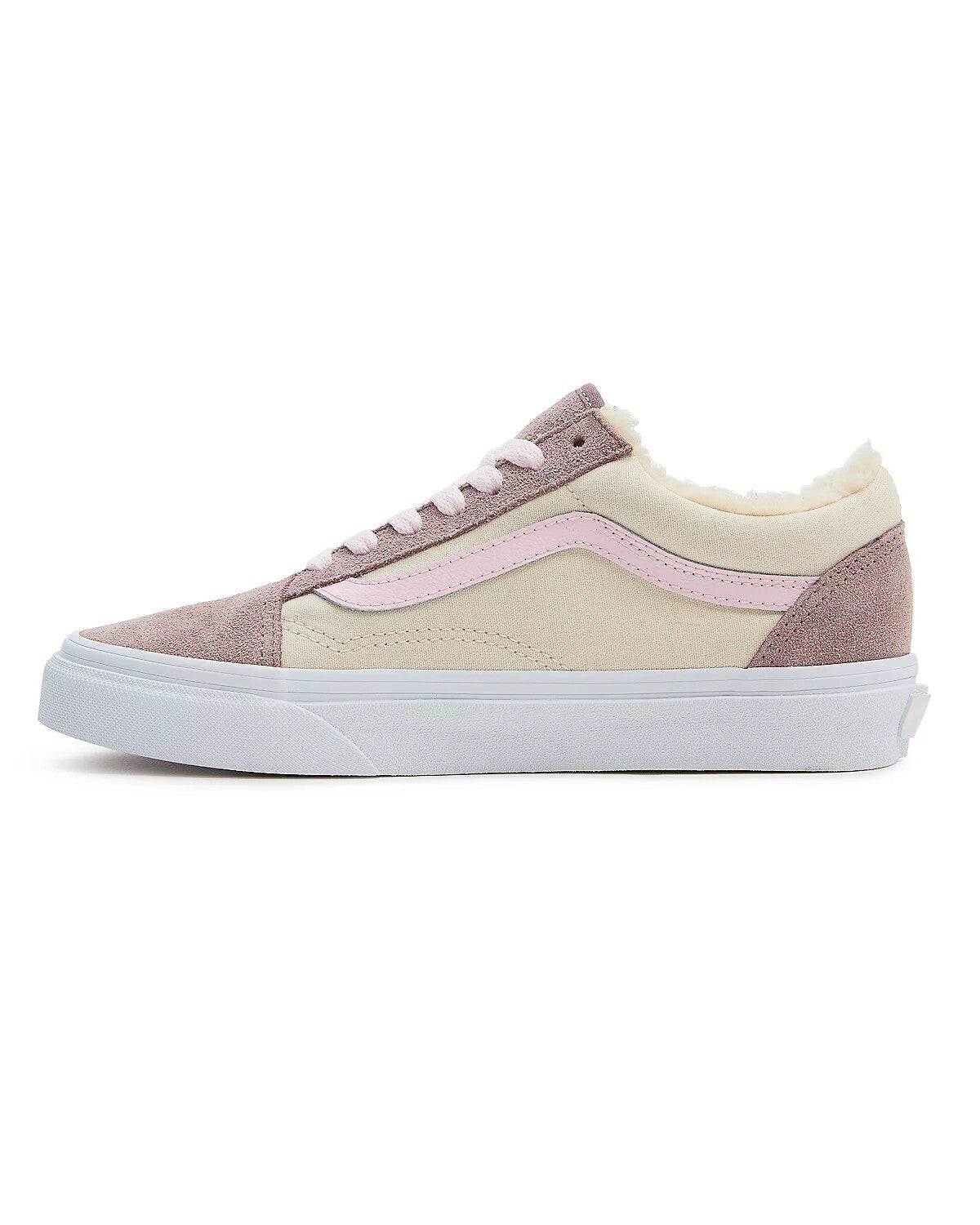 Vans Unisex Old Skool Sherpa Trainers / Beige Rose Pink / RRP £75