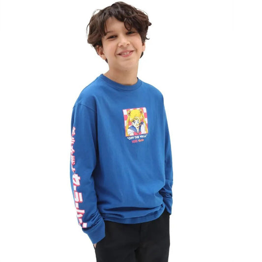 Vans Kids Pretty Guardian Sailor Moon Graphic Long Sleeve T-Shirt /Blue/ RRP £35
