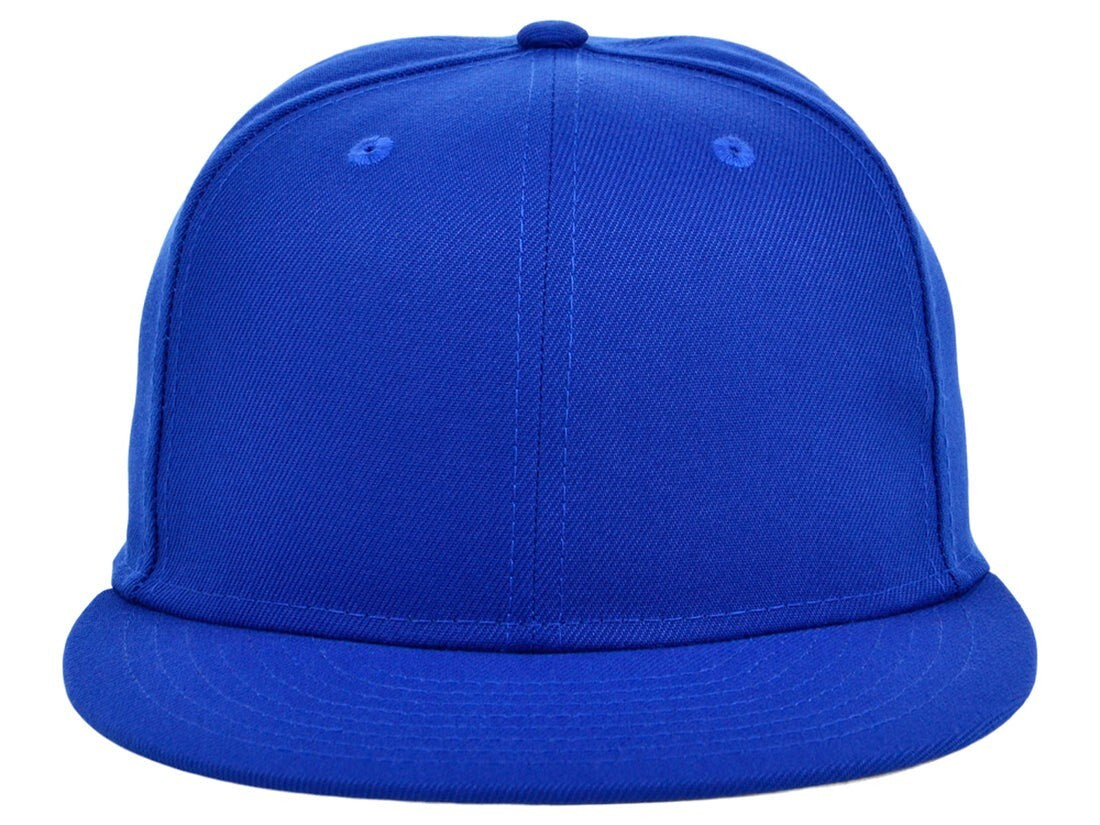 Unisex Plain Full Court Fitted Hat / Royal Blue / £22