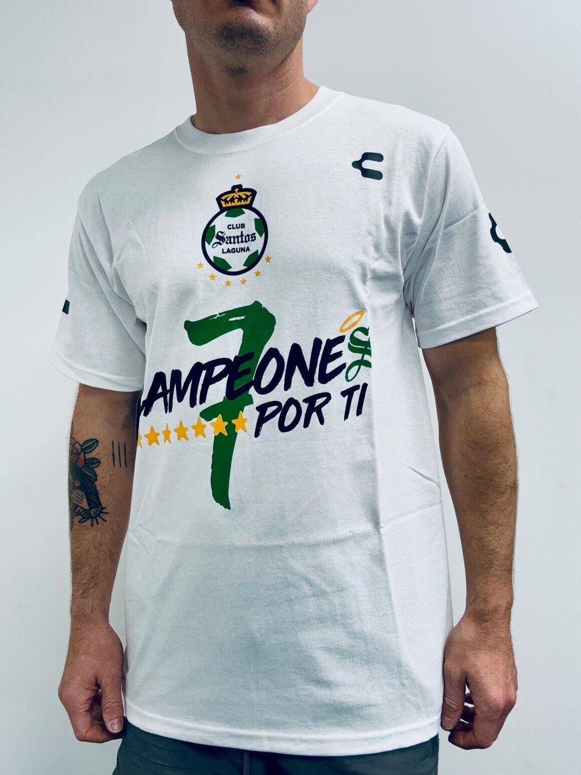 Charly Santos Laguna Football Club Winners T-Shirt / White / RRP £20