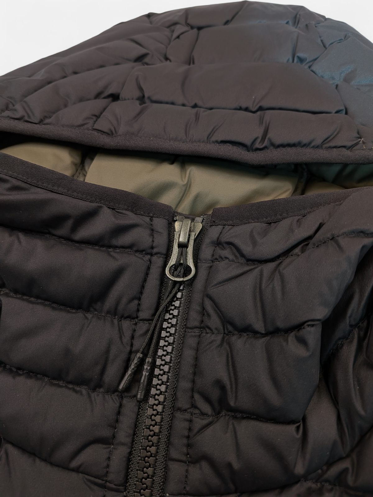 The North Face Mens Stretch Down Hoodie / Taupe Green / RRP £245