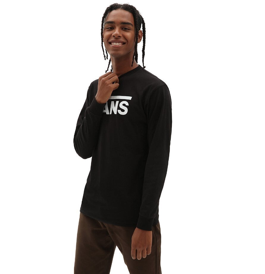 Vans Mens Classic Flying V Logo LS T-Shirt / Black / RRP £37