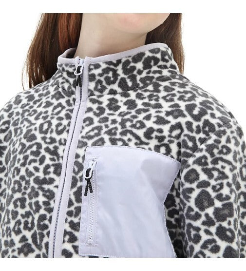 Vans Girls Snow Leopard Fleece Jacket / Nimbus Cloud / RRP £80