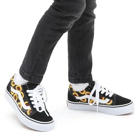 Vans Kids Old Skool Trainers / Black Sunflower / RRP £45