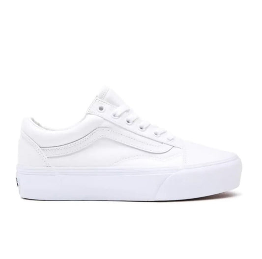 Vans Womens Old Skool Platform Trainers / White / RRP £80