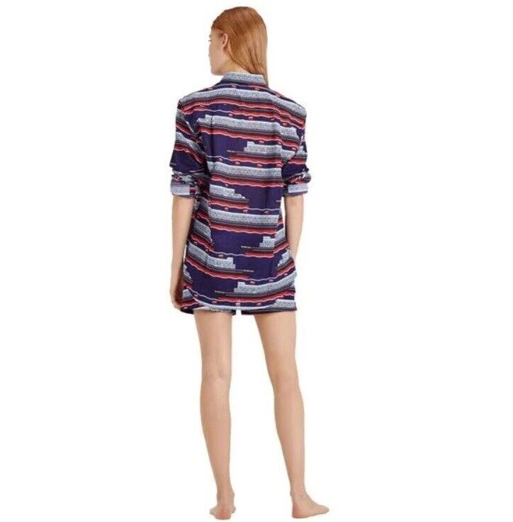 Vilebrequin Light Cotton Shirt / Unisex Caracal / Navy Red / RRP £165