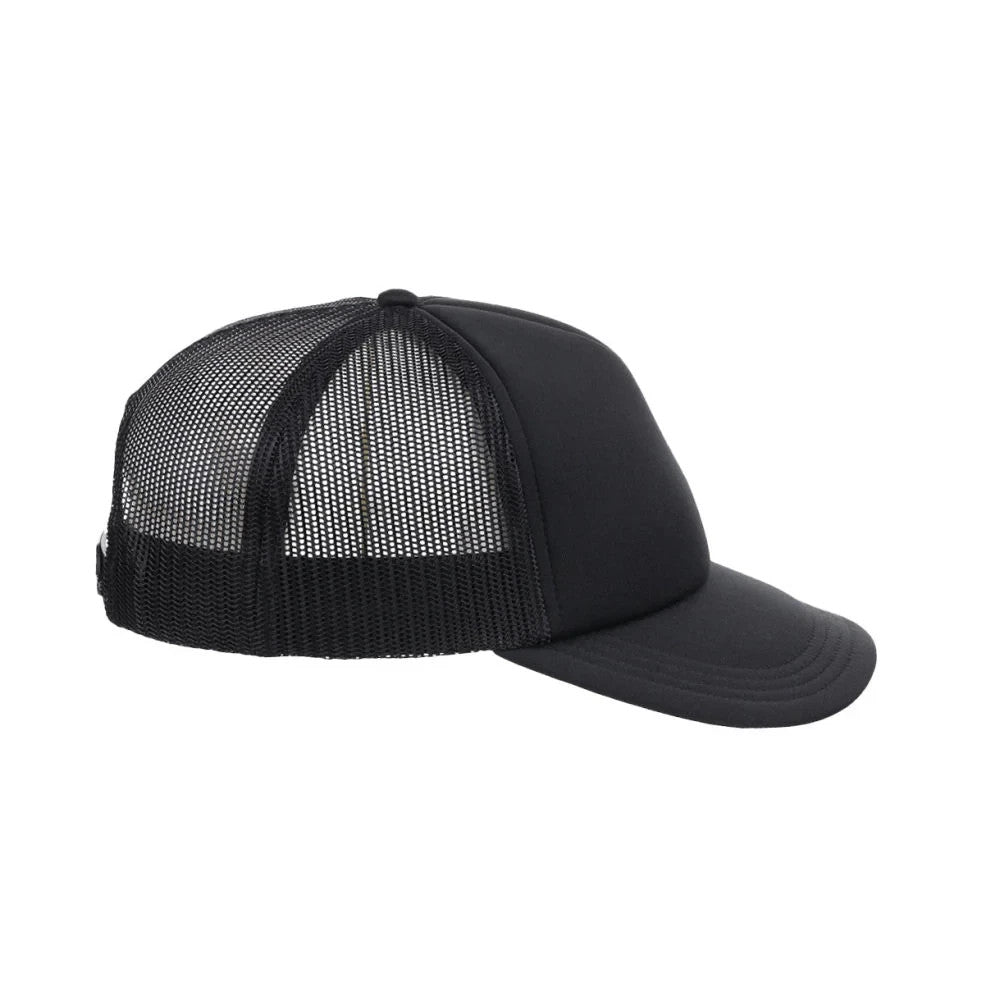 Crowns By Lids Plain Black Trucker Hat / Black / RRP £18