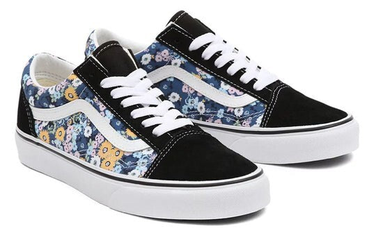 Vans Unisex Old Skool Trainers / Black Floral Blue / RRP £70