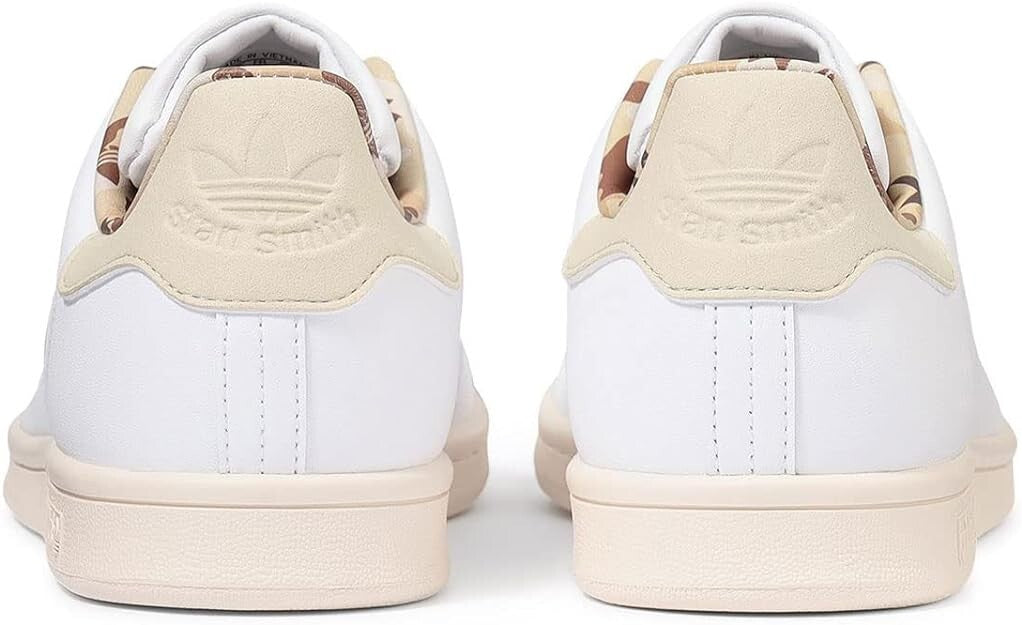 Adidas Mens Stan Smith Trainers / White Beige Camo / RRP £85