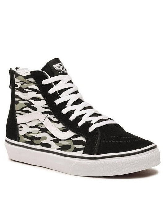 Vans Junior Sk8 Hi Zip Trainers / Black Green / RRP £53
