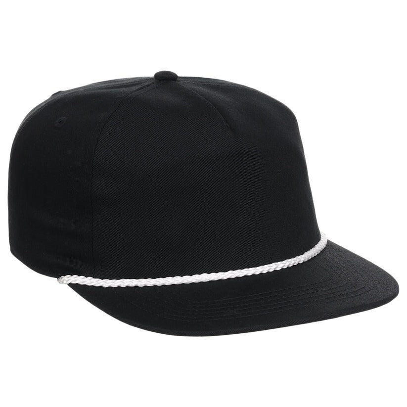 Unisex Plain Fairway Golfer Hat / Black / £23