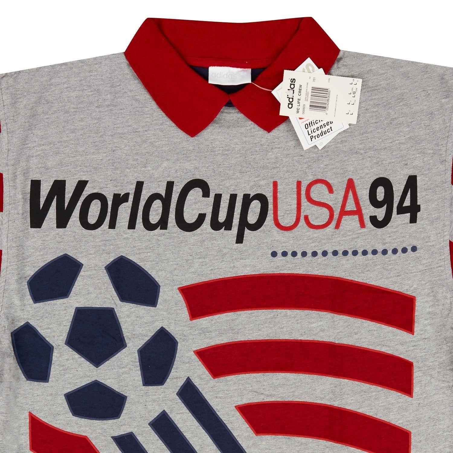 Adidas Mens 1994 Adidas Fifa World Cup 'USA 94' Polo Shirt / Grey / RRP £59.99