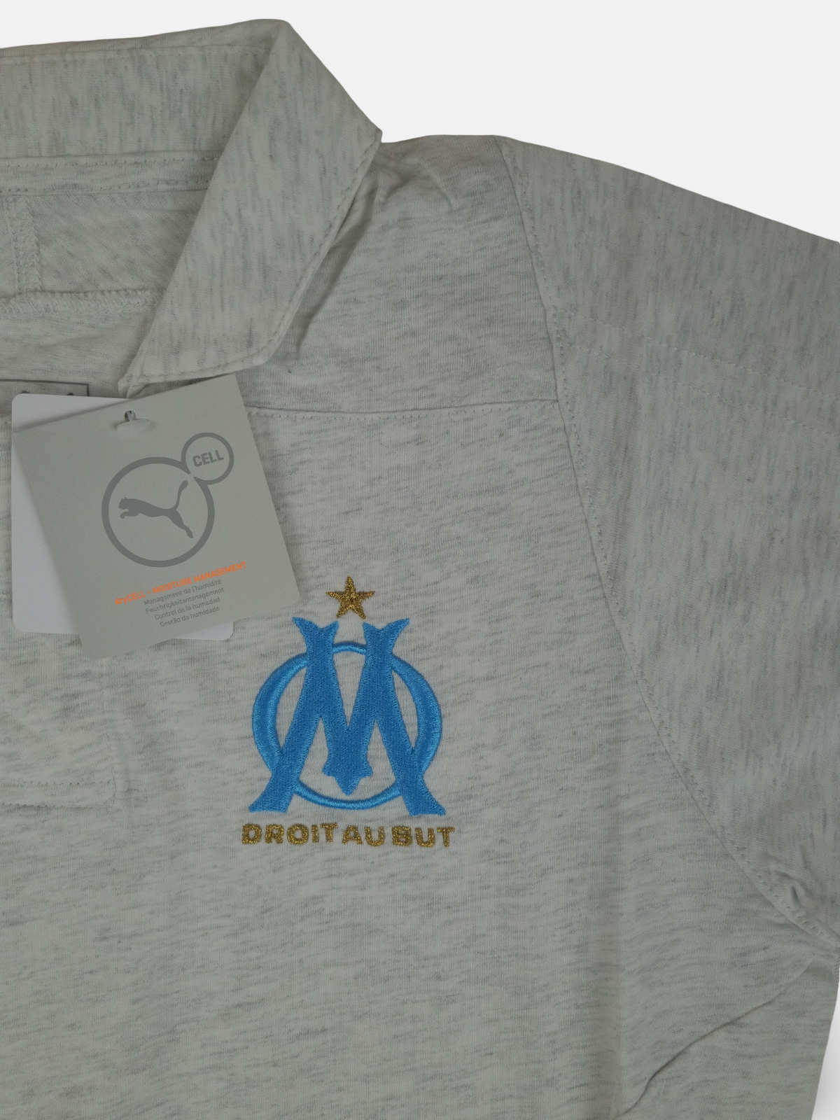 Puma Mens 2018-19 Olympique Marseille Puma Polo T-Shirt / Grey / RRP £37.99