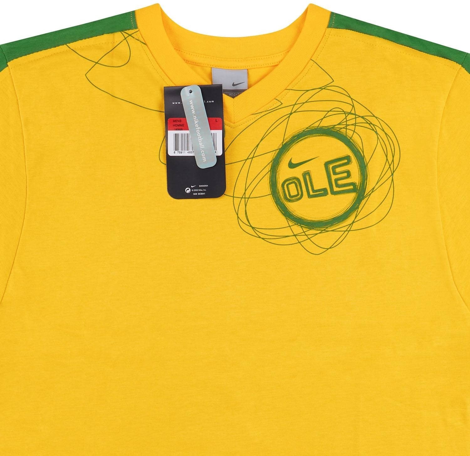 Nike Mens 2003-04 Nike 'Olé' Fan Tee / Yellow / RRP £19.99