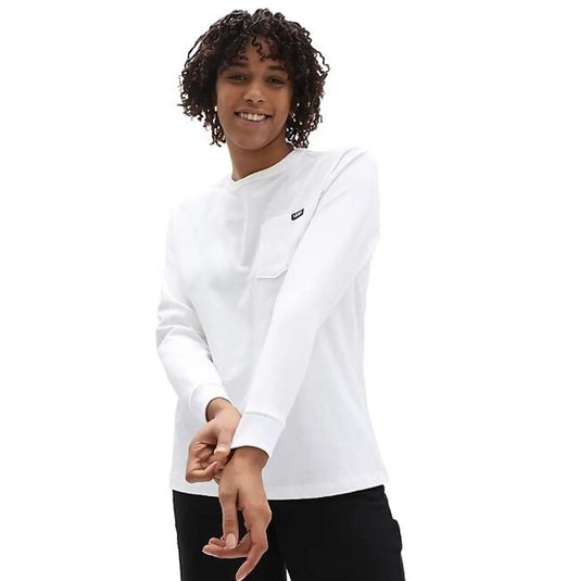 Vans Womens Long Sleeve OTW Pocket T-Shirt / White / RRP £35