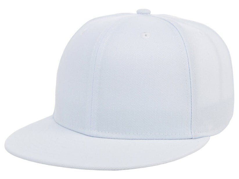 Unisex Plain Dime Snapback Hat / White / £22