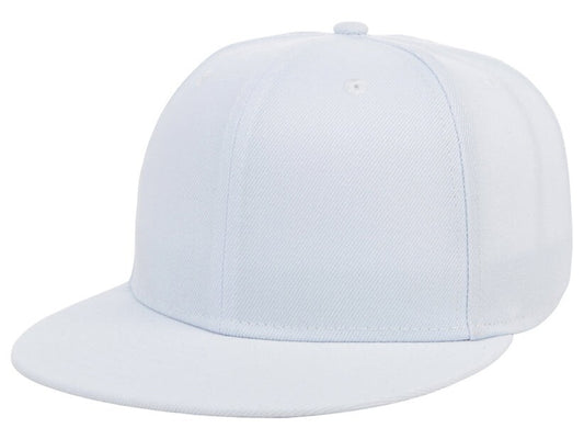 Unisex Plain Dime Snapback Hat / White / £22