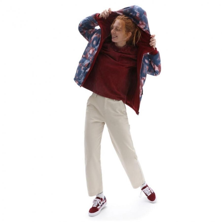 Vans Womens Litty Reversible Puffer Jacket / Blue Red / RRP £130